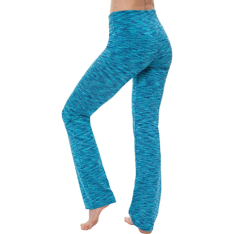 Women's Multicolor Pattern Straight Leg Yoga Pants High Waist Leggings