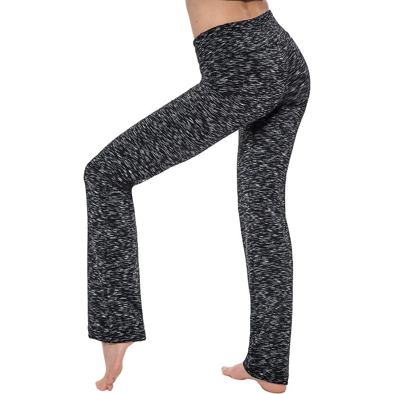 Women's Multicolor Pattern Straight Leg Yoga Pants High Waist Leggings