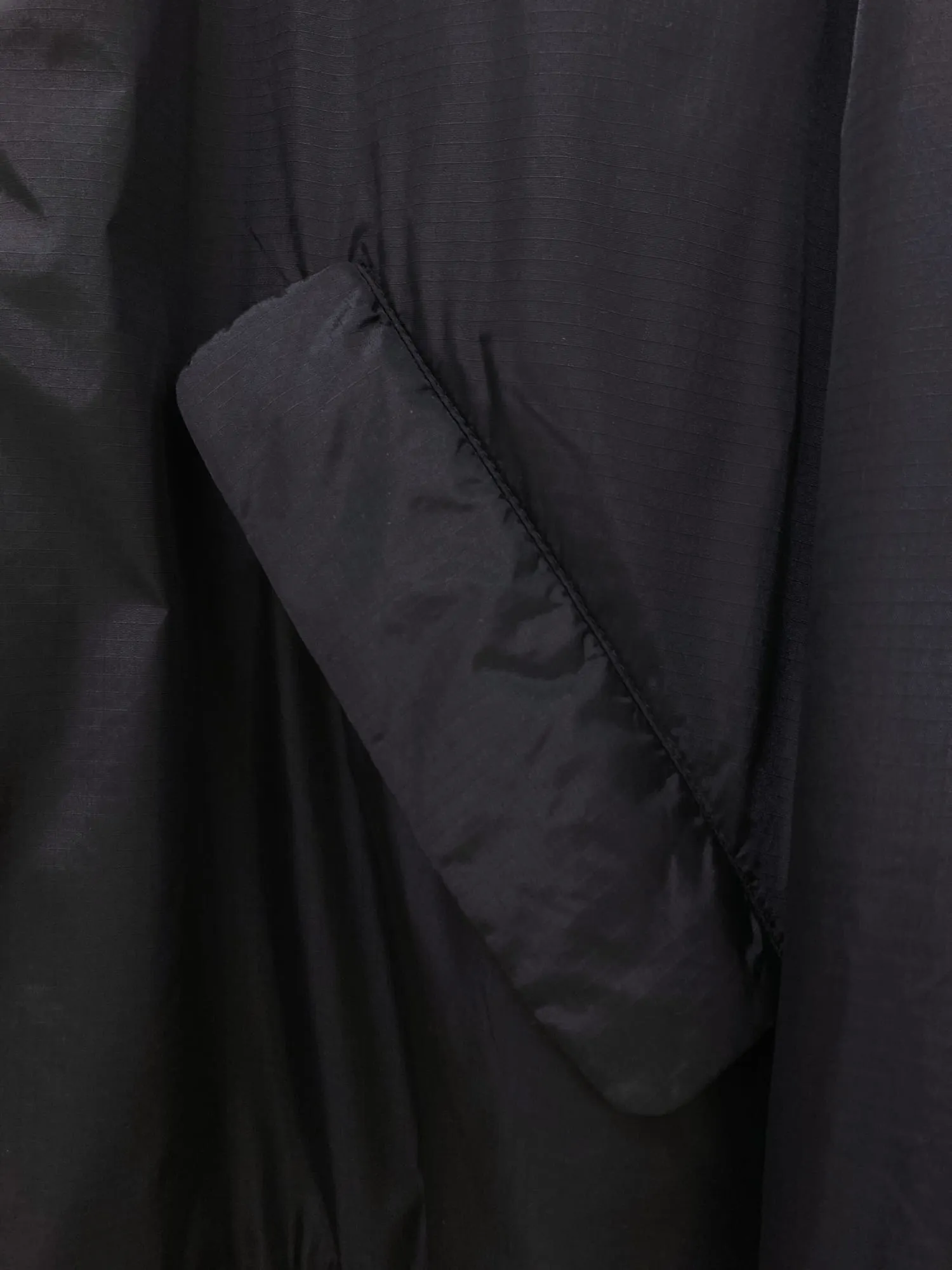 Yohji Yamamoto Y’s for living black nylon fleece lined bomber jacket