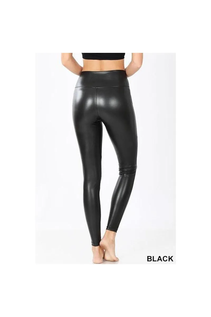 ZENANA Faux Leather Leggings Various Colors