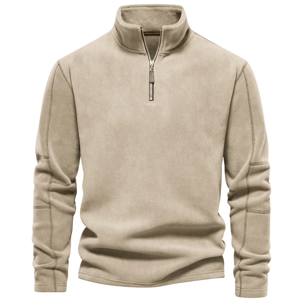 Zip-Neck Fleece Pullover