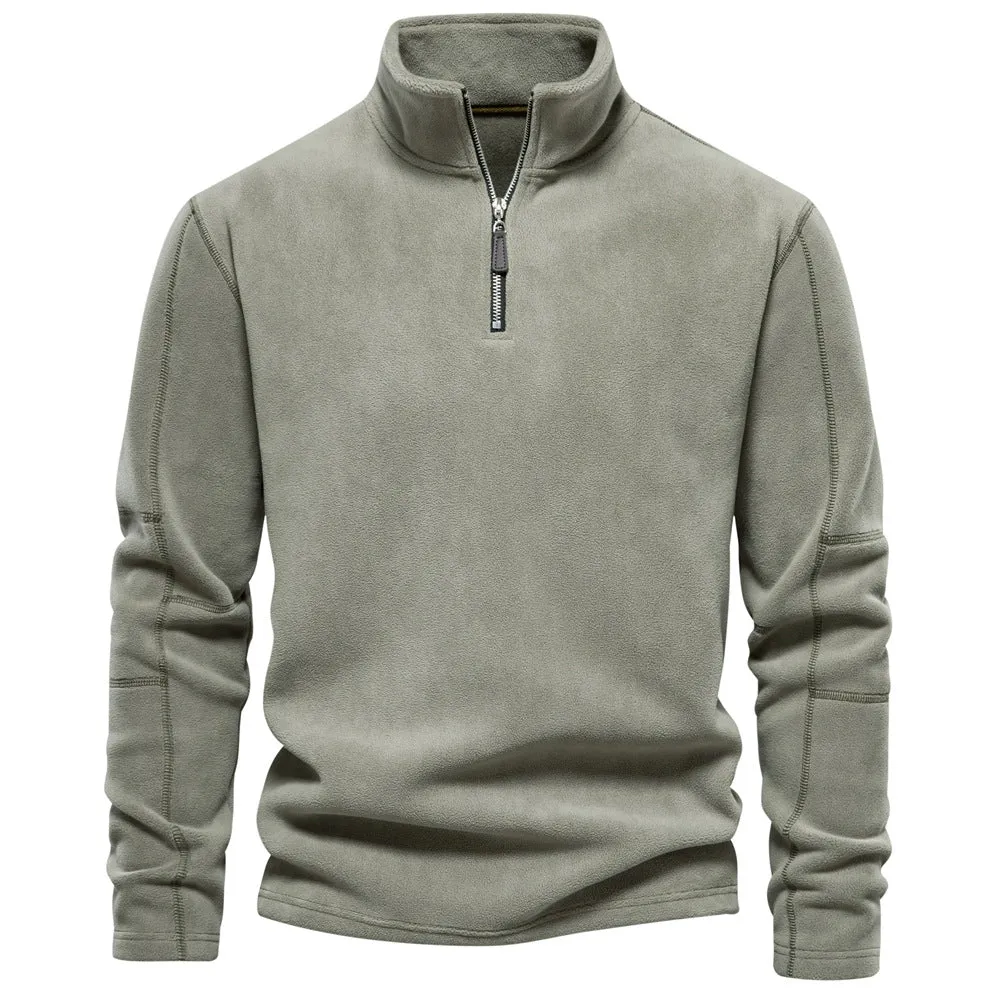 Zip-Neck Fleece Pullover