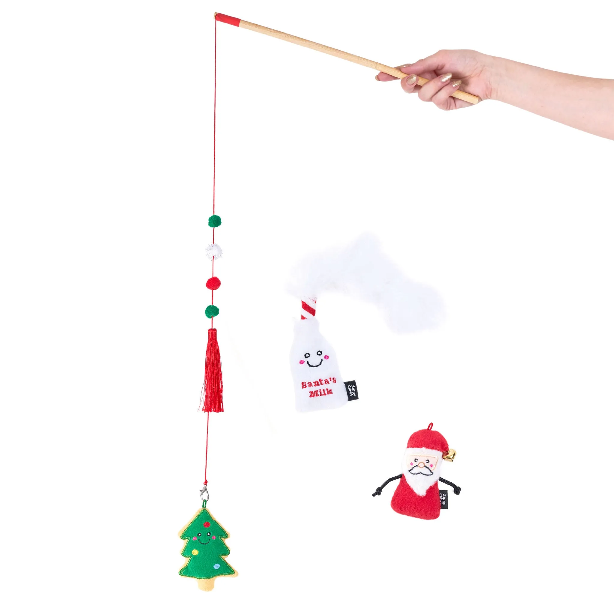 Zippy Claws Holiday Zippy Stick Santa Cookies Cat Toy